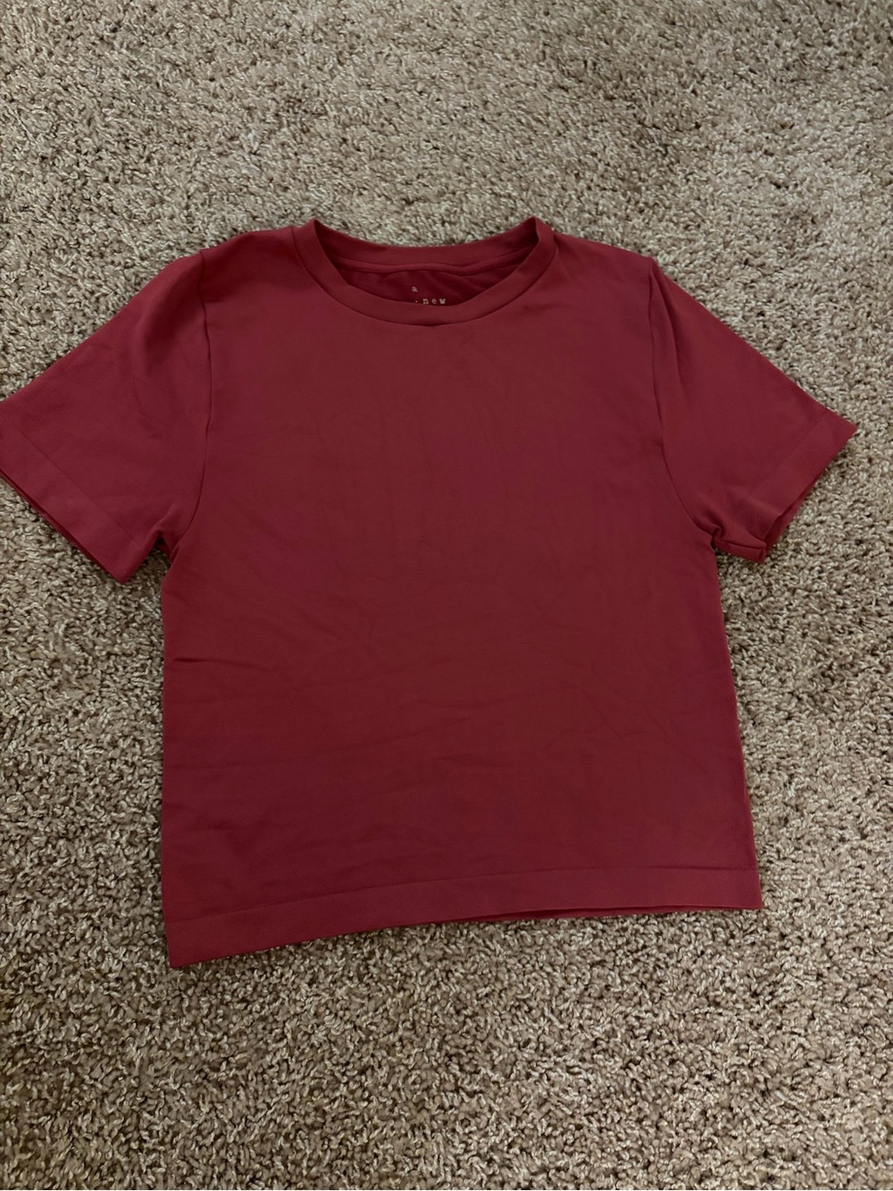 a new day Short Sleeve Crewneck Tee - Burgundy